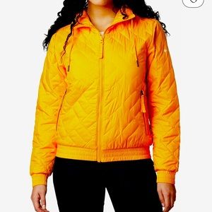 Columbia Quilted Insulated bomber Jacket Size XS in Yellow.